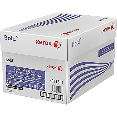 Xerox® Color Xpressions Select Blue White Ultra Smooth 24 lb. 3-Hole Punch Bond 8.5 x 11 - Sku: 3R11541 | 5000 Sheets per Case